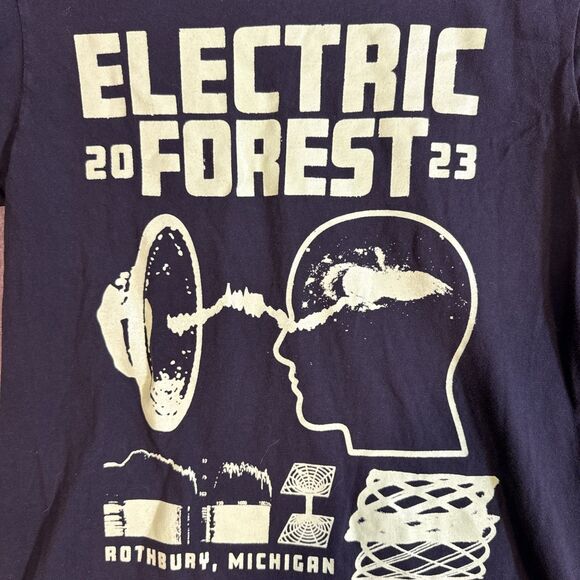 Electric Forest 2023 Festival T-shirt Size S Lineup Concert EDM Rothbury MI - Picture 8 of 9